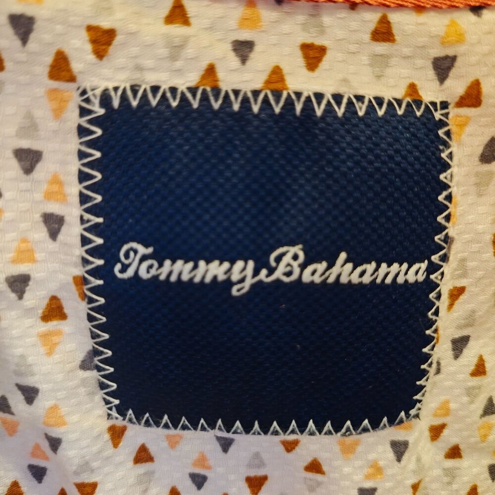 Tommy Bahama Mens Geometric Shirt XL Button Up Short Sleeve - Picture 6 of 8